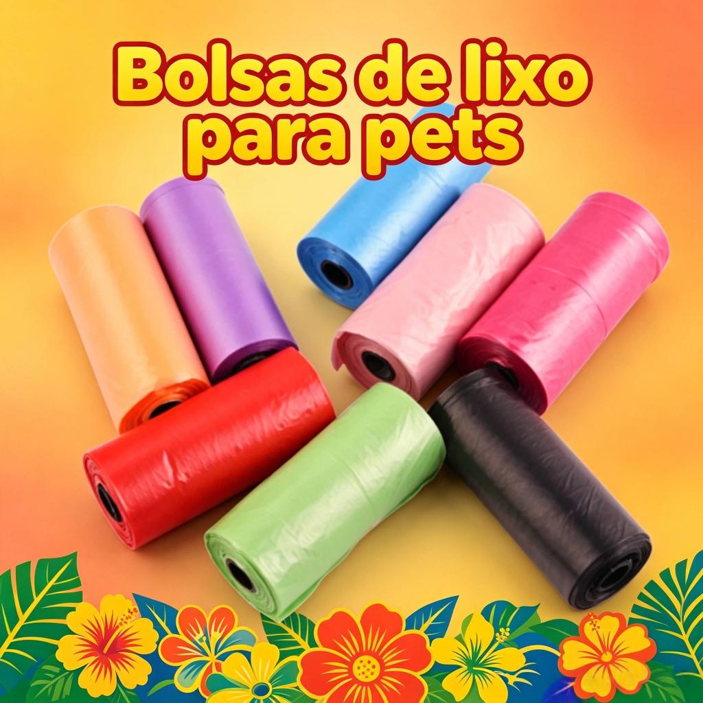 🐾 300 Pcs Refil Cata Coco Sacolas Saquinhos Biodegradável Prático Para Pet