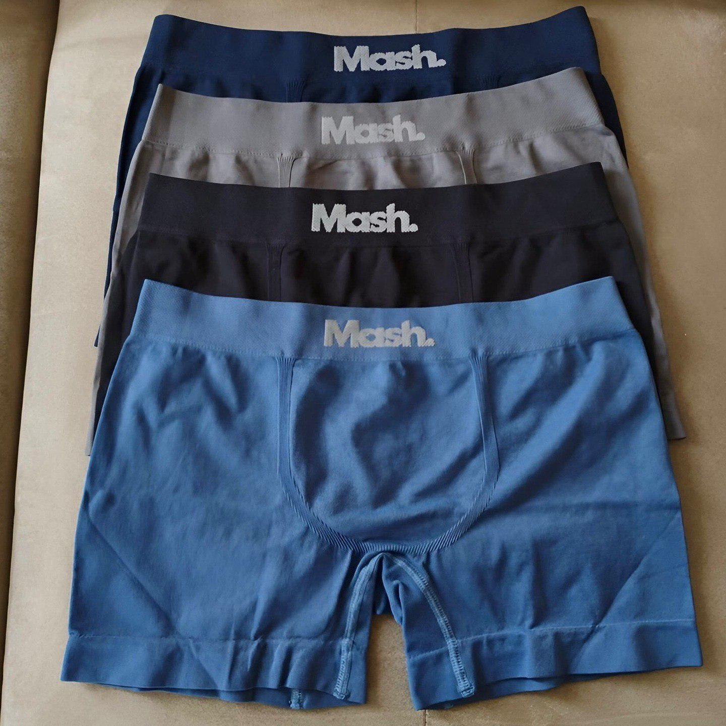 ➡️ Kit com 4 Cuecas Boxer Microfibra sem Costura Mash