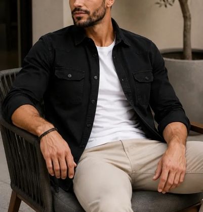 ➡️ Camisa Social Slim Manga Longa (4 cores)