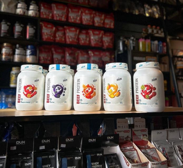 ➡️ Whey Beef Protein 900g Zero Lactose - Shark Pro (7 Sabores)