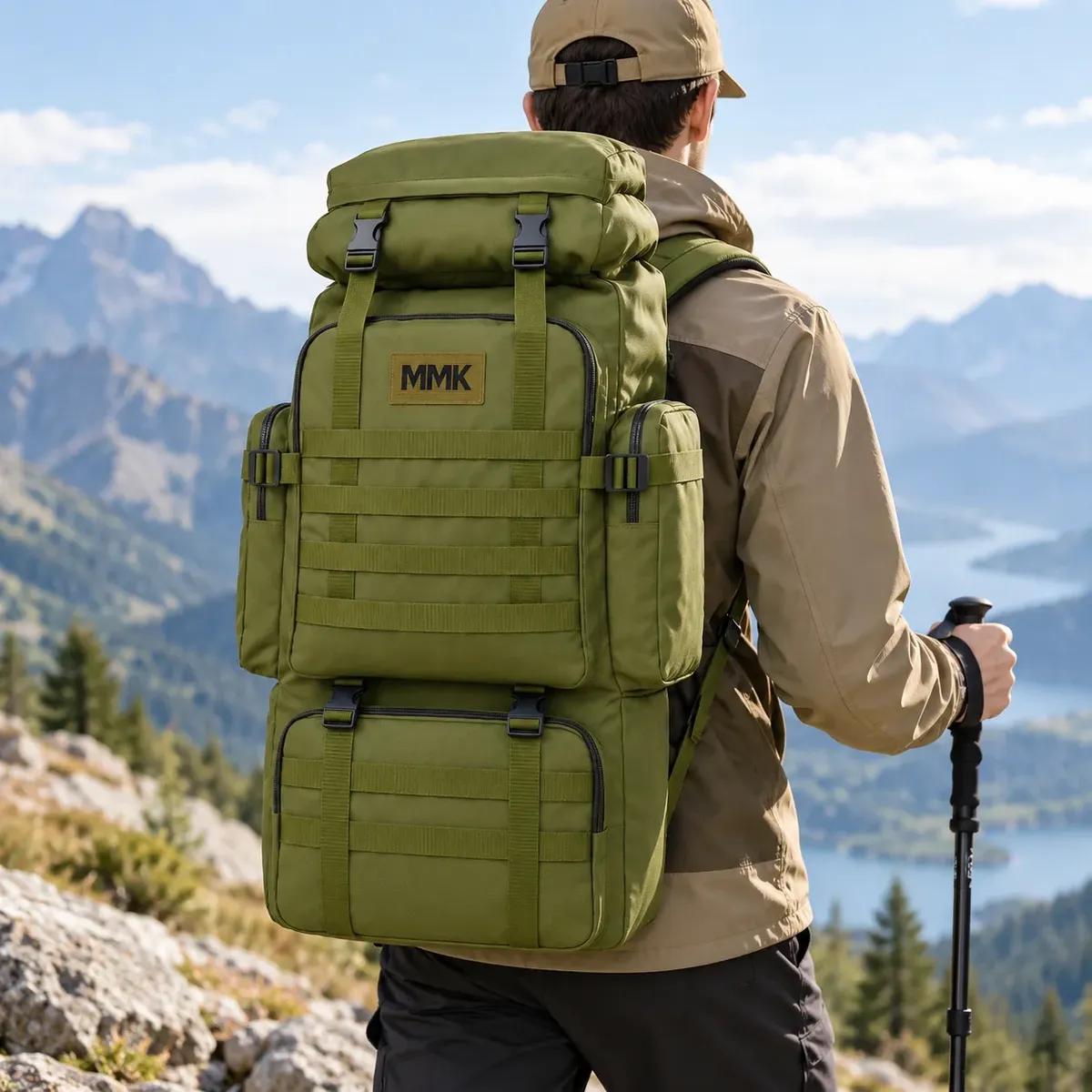 🚚 Mochila Cargueira Camping Impermeável 80l Tática Trilha