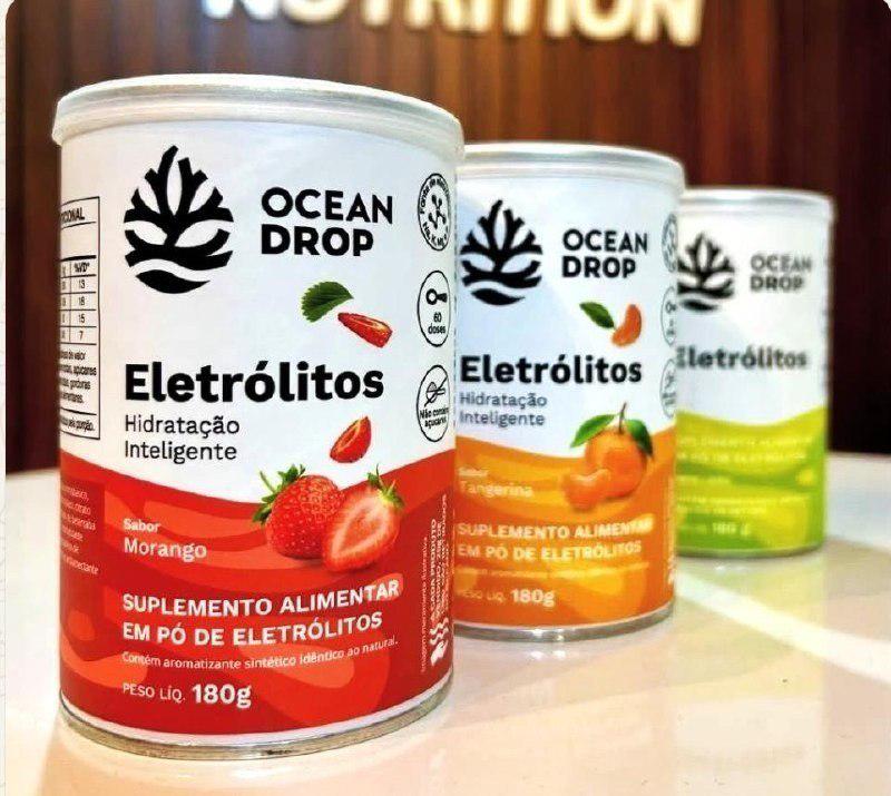 ➡️ Eletrólitos (Sódio + Potássio + Fósforo + Magnésio) 180g - Ocean Drop