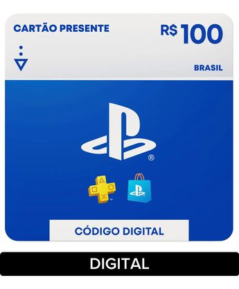 ➡️ Sony PlayStation Store Gift Card R$ 100 (Digital)