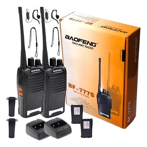 🚚 Kit Par 2 Radio Baofeng 777s Walk Talk Comunicador 16 Canais