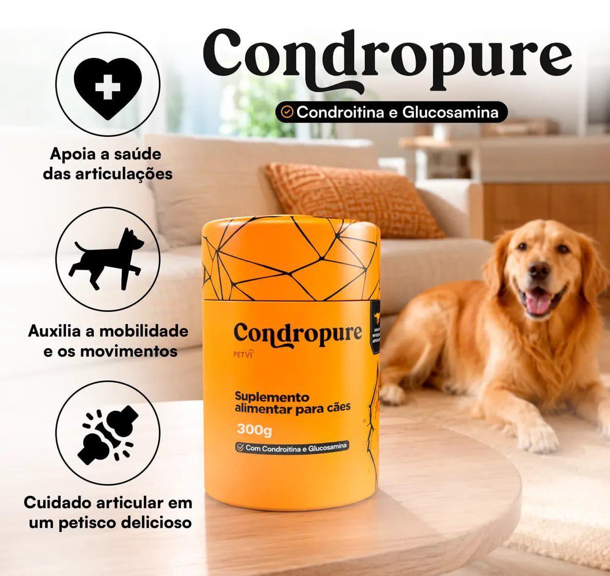🐾 Suplemento Para Cães Condropure Condroitina E Glucosamina