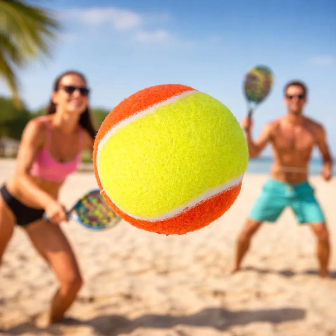 🚚 12 Bolas De Beach Tennis Alta Performance Com Feltro