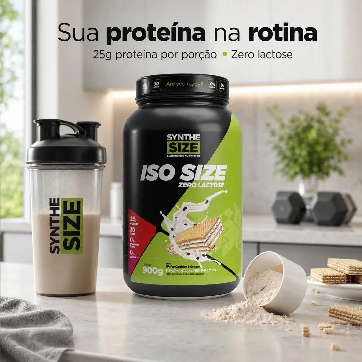 ➡️ Whey Iso Size 900g Zero Lactose Wafer Cookies E Cream - Synthesize