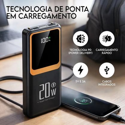 🚚 Power Bank Turbo Carregador  20000mah Turbo 22.5w