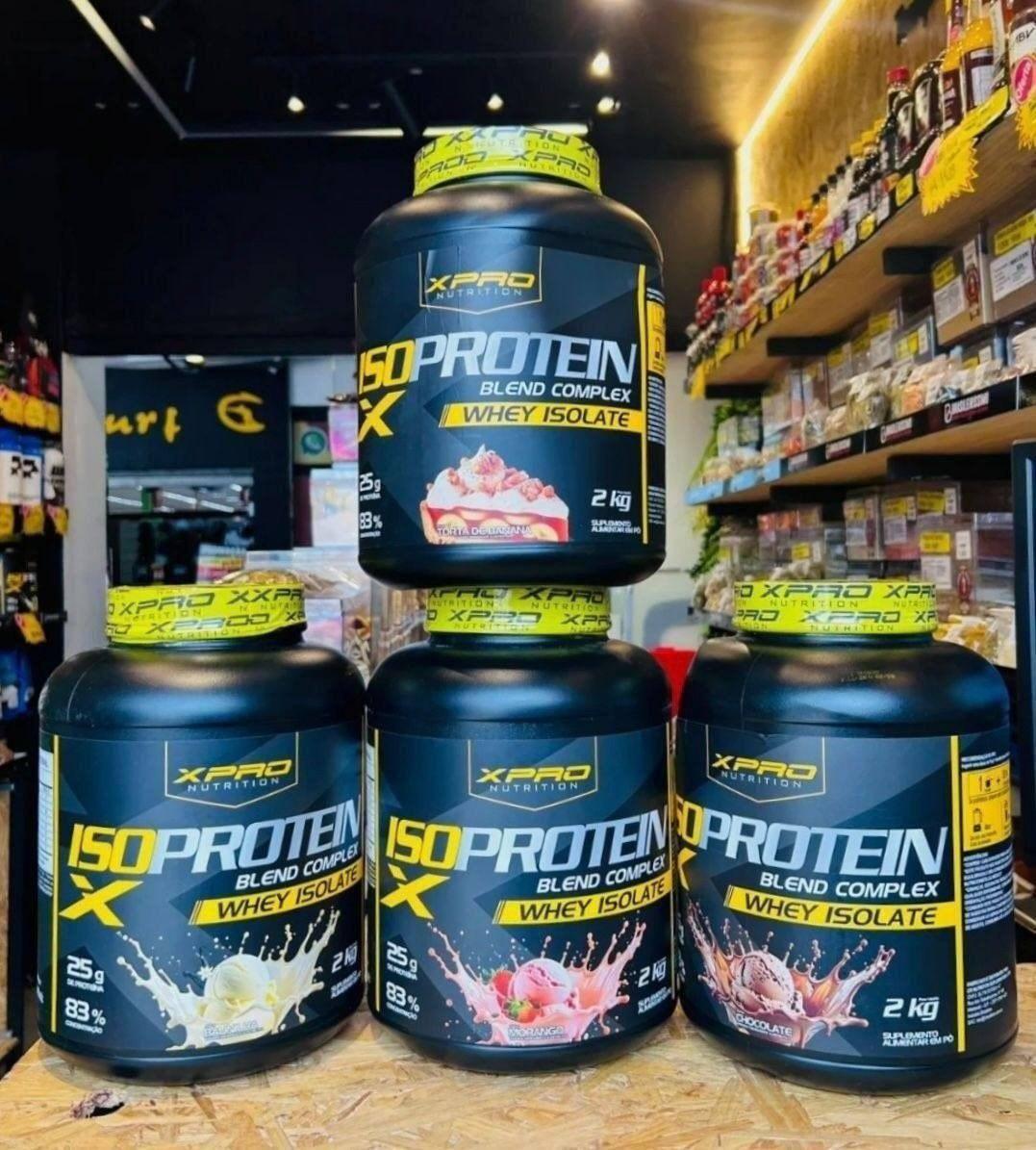 🚚 Whey protein XPro Nutrition Iso Blend Complex em pó sabor Biscoitos x 2kg