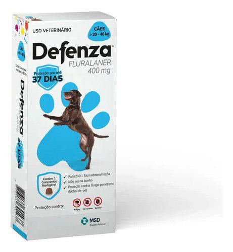 🐾 Defenza Antipulgas E Carrapatos Msd Cães 20 A 40 Kg Cor Azul