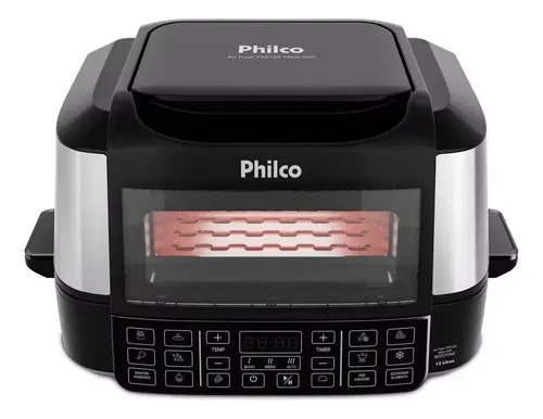 🚚 Fritadeira Elétrica Air Fryer Philco PAF12A Barbecue Digital 12L Preta - 220V