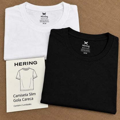 ➡️ Kit com 2 Camisetas Slim Hering