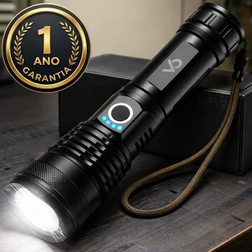 🚚 Lanterna Tática Voxo Militar T9 Zoom Ultra Potente Bateria Longa Duração Recarregável Usb Resistente Água Poei