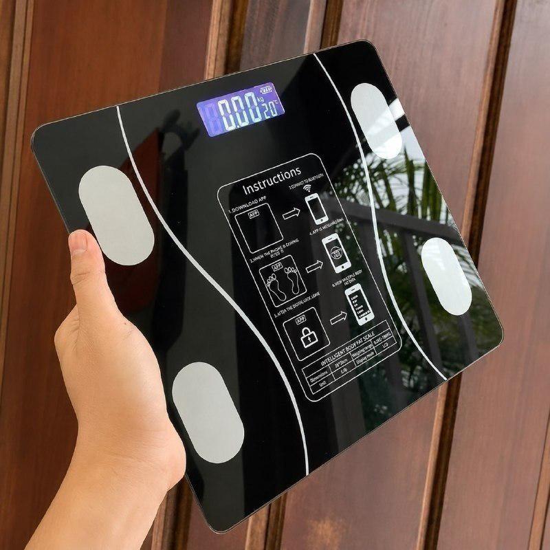 🚚 Balança Digital Bioimpedância Bluetooth Corporal Aparelho Alta Capacidade Balança De Banheiro Academia App Para