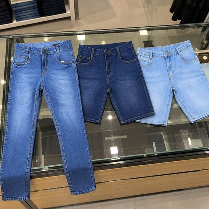 ➡️ Kit com 2 Bermudas + 1 Calça Jeans Skinny Lycra Premium