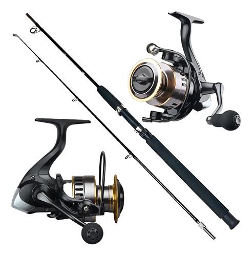 🚚 Kit Pesca Pesada Vara 1.80m 40lb Molinete 5000 15 Rolamentos