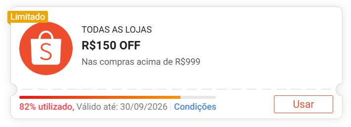 🚨 ESGOTANDO! CUPOM SHOPEE 🚨