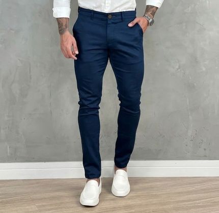 ➡️ Calça Sarja Social Esport Fino Bolso