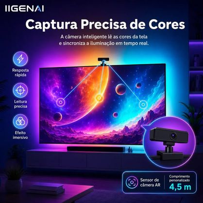 ➡️ Luz Led Rgb Para Tv 4.5m Control App Fita Sincronizada Rgb 5v 12v