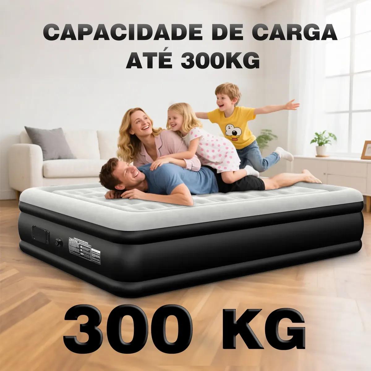 🚚 Colchão Inflável Duplo Elétrico Com 2 Travesseiro Inflável