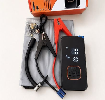 ➡️ Kit Compressor de Ar Compacto 150 Psi + Auxiliar de Partida + Powerbank