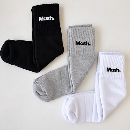 ➡️ Kit com 6 Pares De Meias Mash Cano Médio