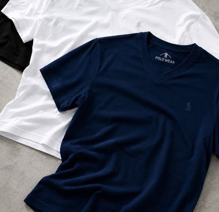 ➡️ Kit com 3 Camisetas Gola V Polo Wear