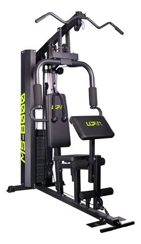 🚚 Estação De Musculação Com 80kg De Peso Uplift Banco Scott Estrutura Preto Estofamento Preto