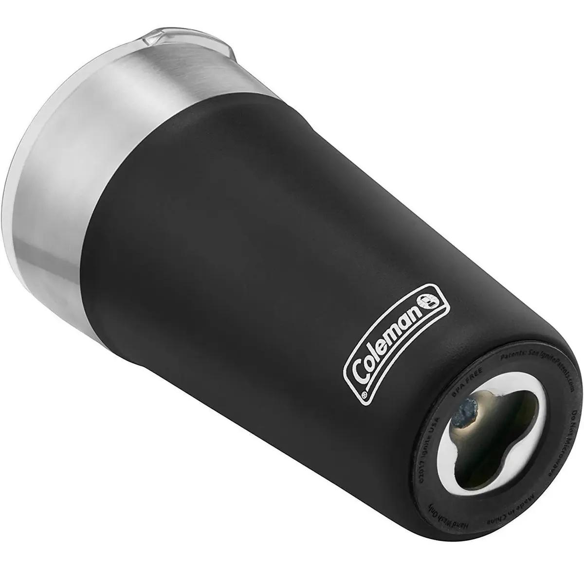 🚚 Copo Térmico C/tampa E Abridor 600ml - Coleman Cor Preto