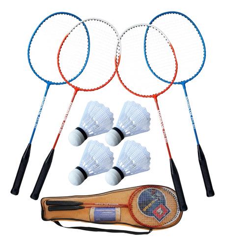 🚚 Kit Badminton Completo Bolsa Transporte Raquetes E Petecas