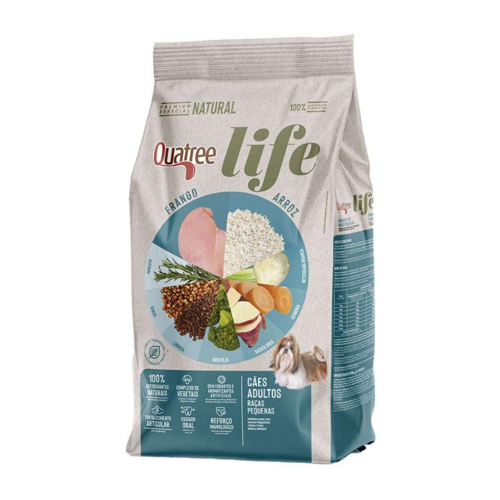 🐾 Ração Quatree Life Para Cães Adultos Raças Pequenas 3kg Frango e Arroz