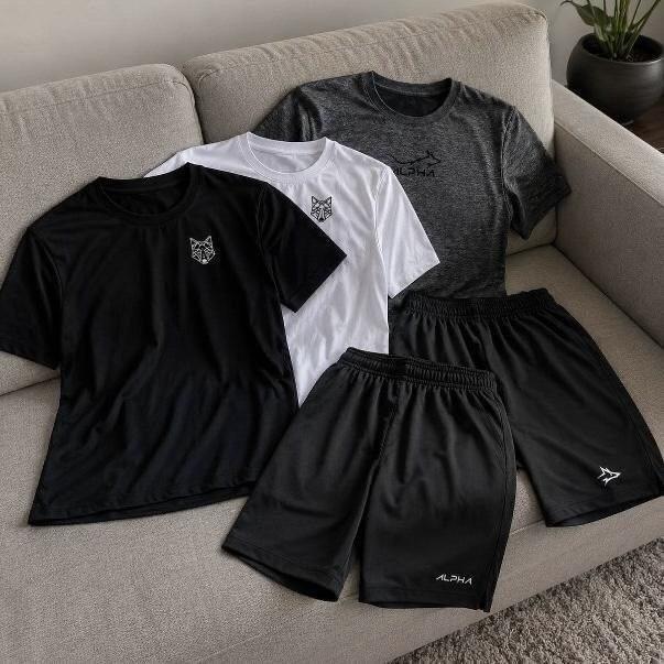 ➡️ Kit com 5 Camisetas Dry All Black Alpha