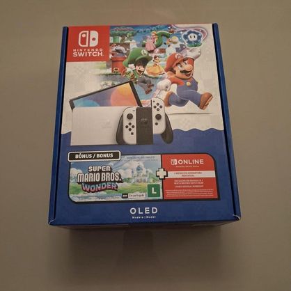 ➡️ Console Nintendo Switch OLED 64GB + Super Mario Bros Wonder + 3M de Assinatura Nintendo Switch Online