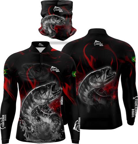 🚚 Camisa +bandana Traira Para Pesca Com Proteçao Uv50