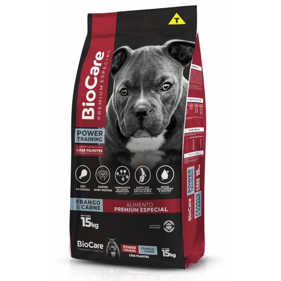 🐾 Ração BioCare Premium Especial Filhote - Power Training - Frango & Carne 15kg
