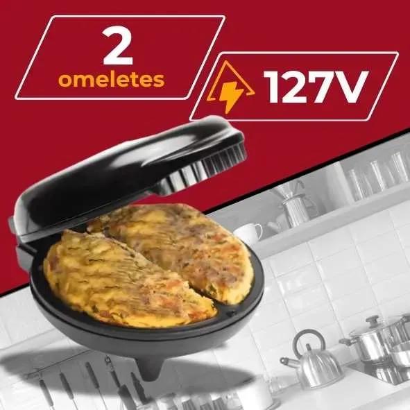🚚 Omeleteira Antiaderente Elétrica Dupla 800w Mr. Cheff 110v P