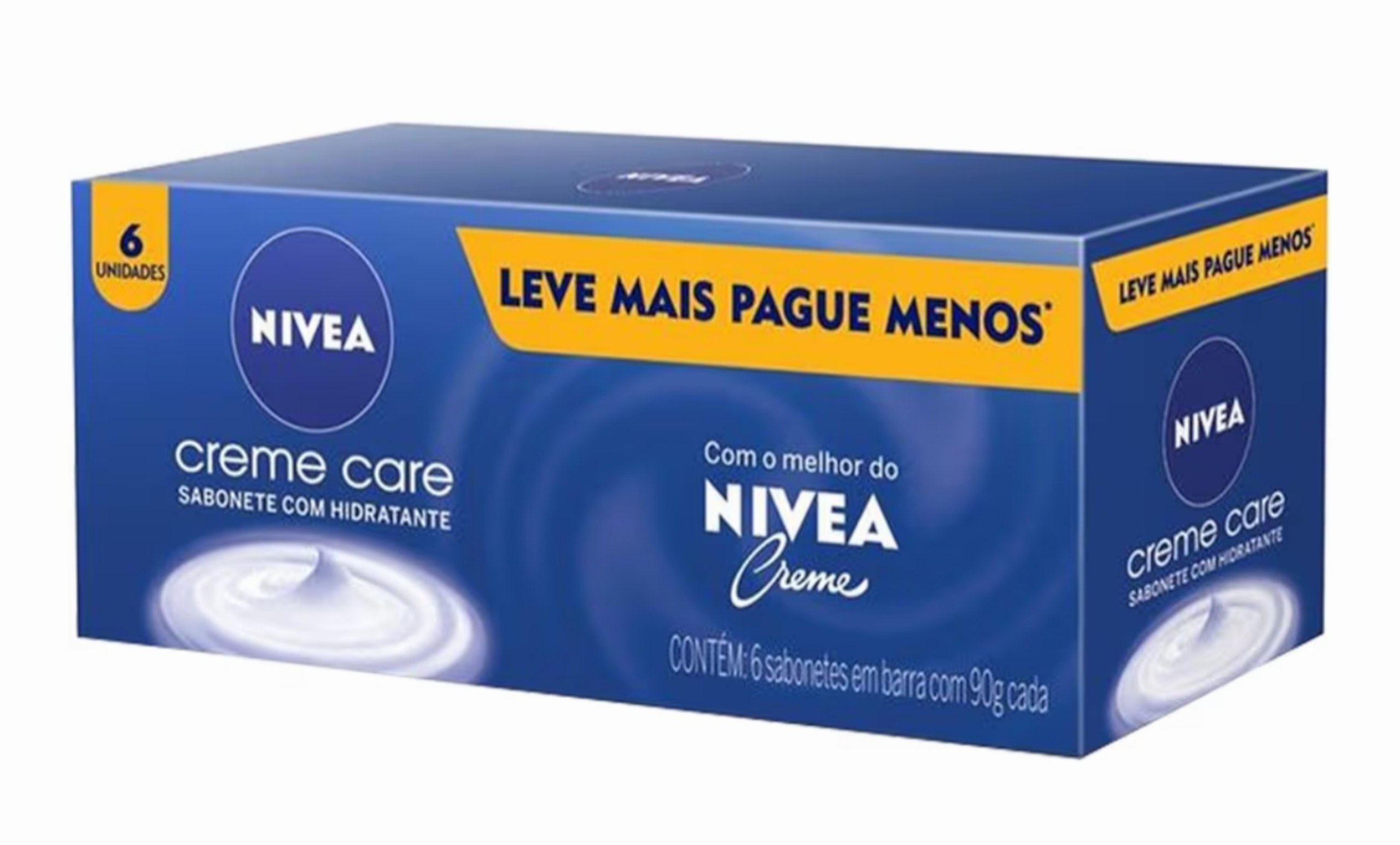🔥 NIVEA Sabonete em Barra Creme Care Promo 6 un. 90g