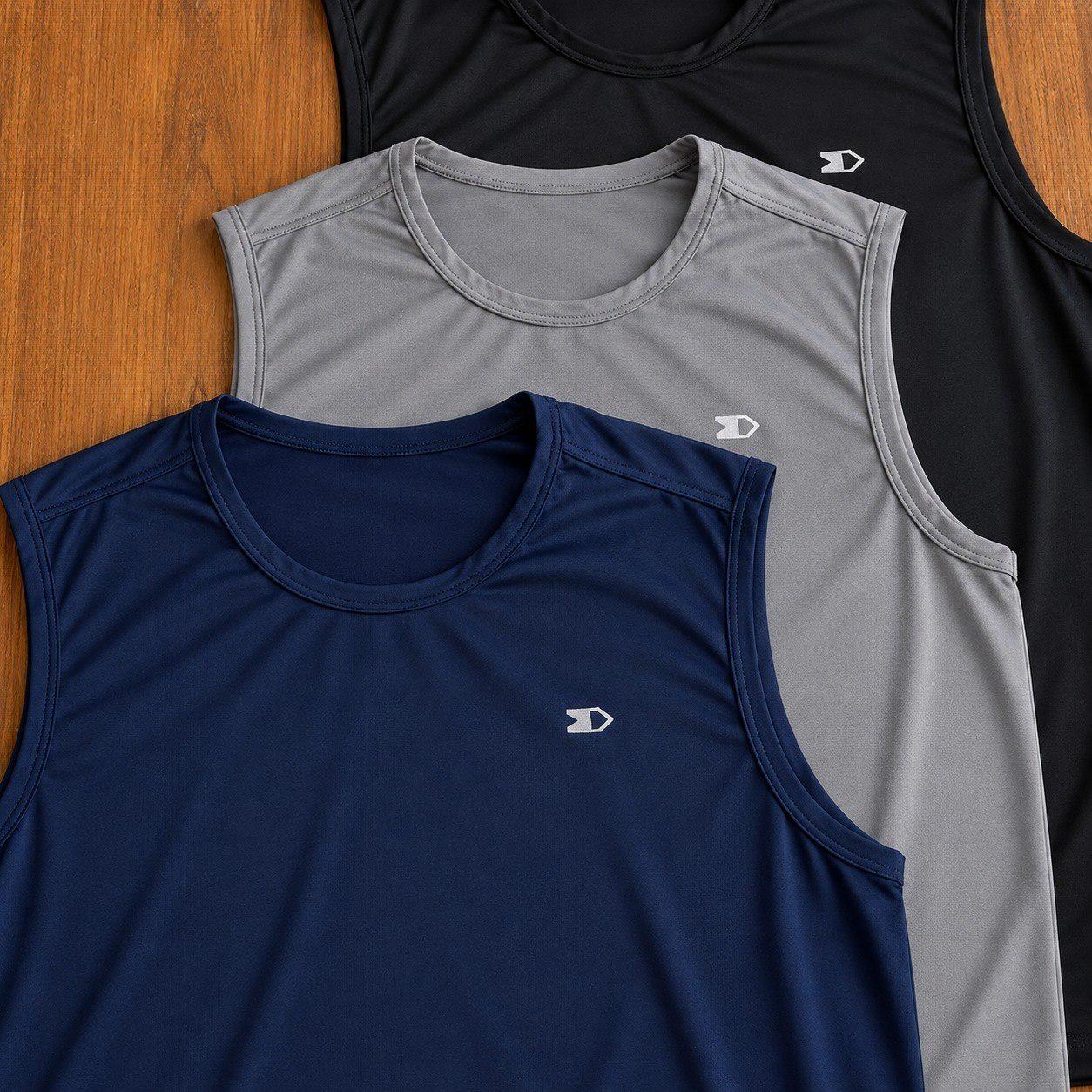 ➡️ Kit com 3 Camisas Regatas Dry-fit Sandrini