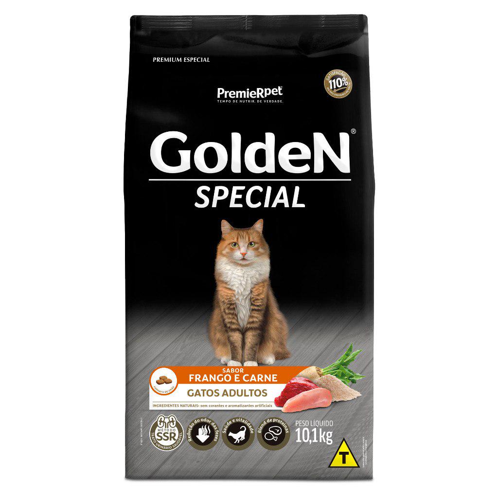 🐾 Ração Golden Special Gatos Adultos Frango e Carne 10,1kg