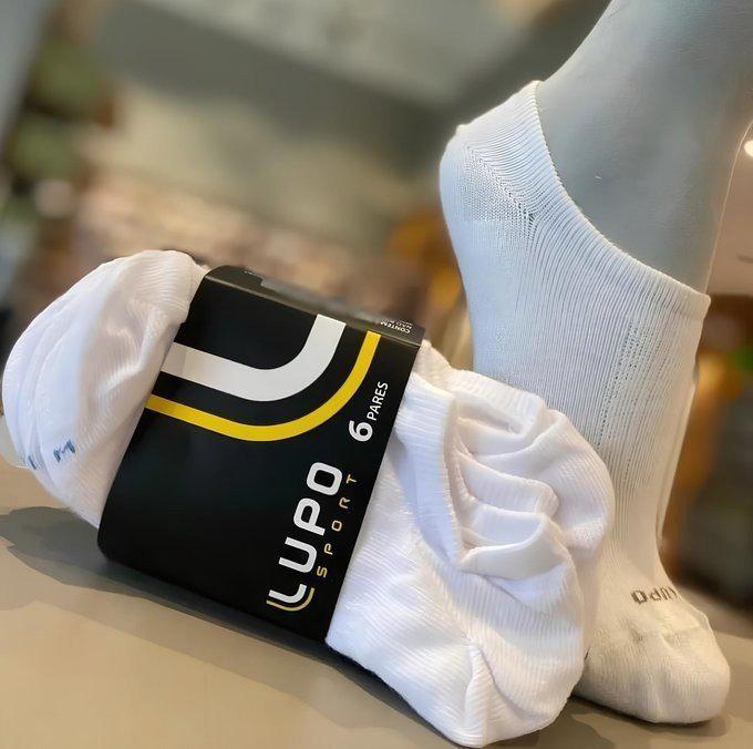 ➡️ Kit com 6 Pares Meias Soquete Invisível Lupo