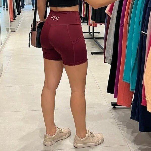 ➡️ Bermuda Feminina Suplex Poliamida Com Bolso - Time Fitness (4 Cores)