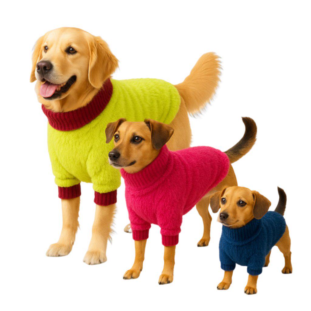 🐾 Roupa Cachorro Pet Inverno Tecido Grosso Soft Quentinho Porte Pequeno, Porte Médio e Porte Grande