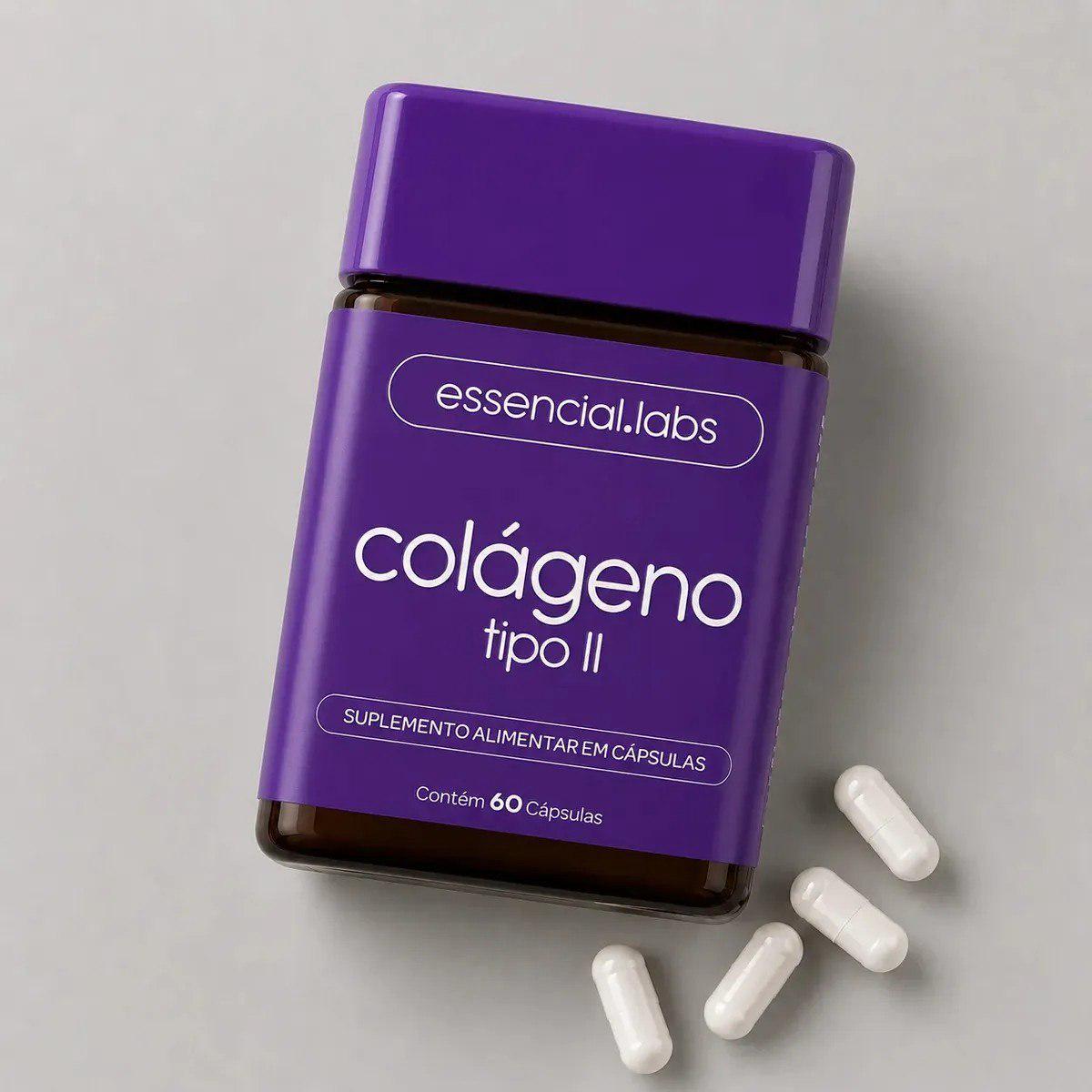 🚚 Colágeno Tipo 2 45mg 60 Caps Essencial Labs
