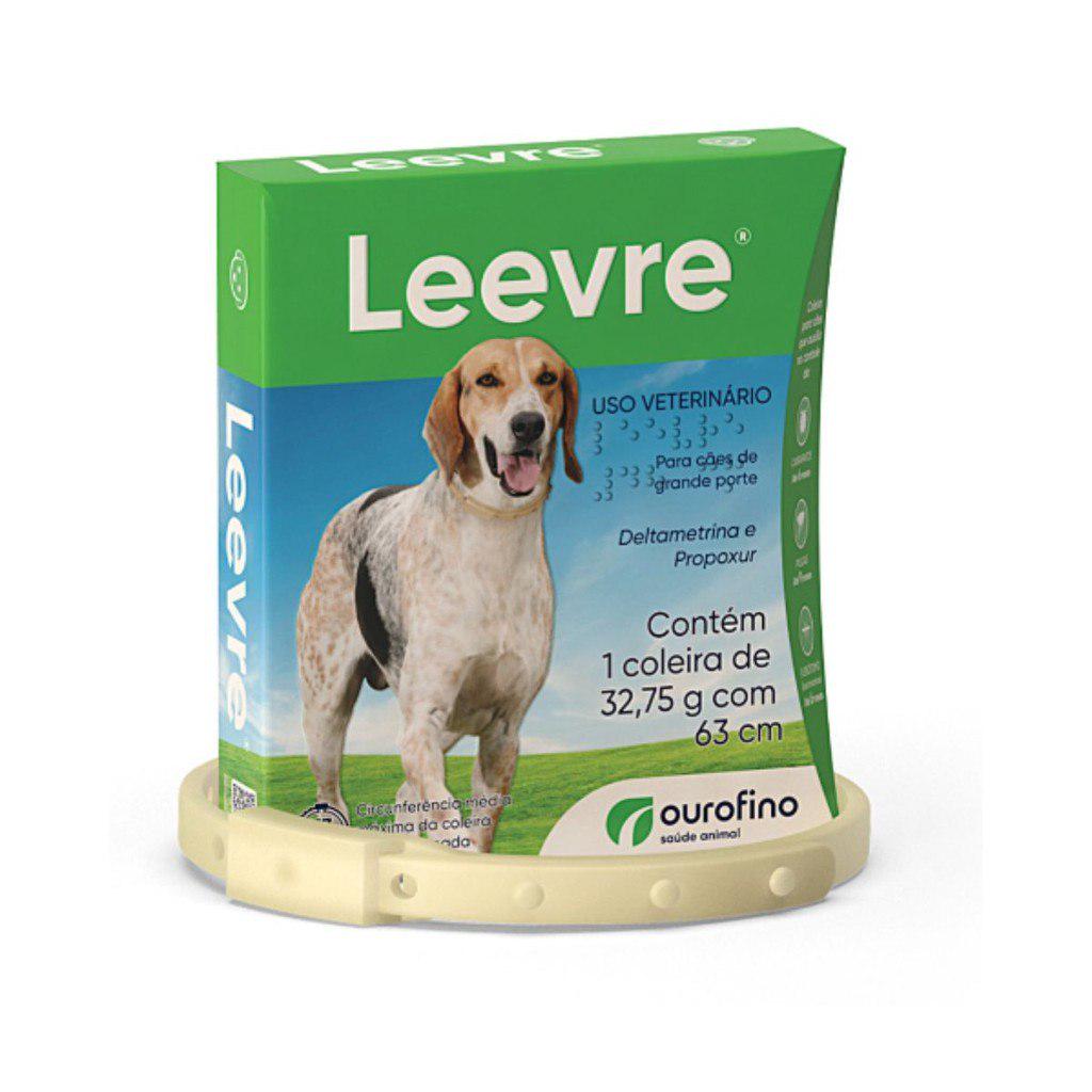 🐾 Coleira Antipulgas e Carrapatos Para Cães Leevre 63cm M/G