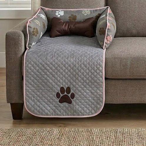🐾 Caminha Protetora de Sofá Pequeno Impermeável para Cachorro e Gato Lavável com Zíper e Almofada