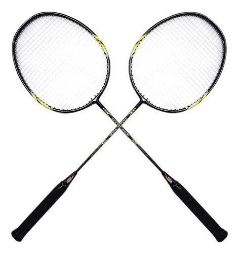 🚚 Raquete Badminton Lelong LE-6404 Fibra de carbono Leve 100g Preto