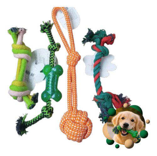 🐾 4 Brinquedo Pet Corda Resistente Mordedor Cachorro Forte