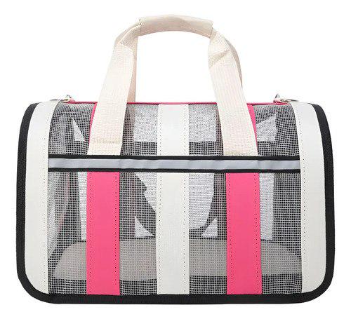 🐾 Bolsa De Transporte Pet Cães Gatos Resistente Aéreo Até 8kg Cor Rosa-chiclete