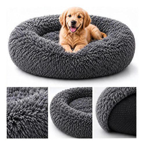 🐾 Caminha De Pelúcia Pet Redonda Para Cachorros E Gatos Cama