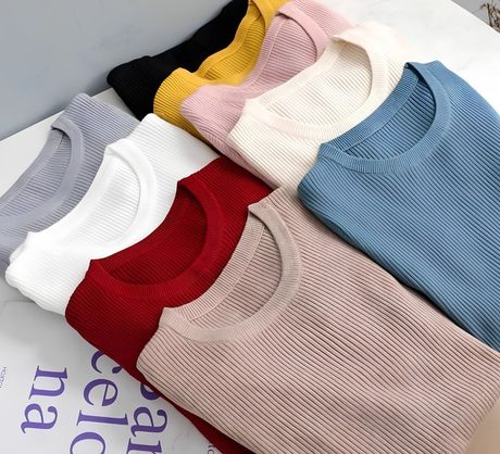 ➡️ Kit com 4 Camisetas Canelada Americana Ribana